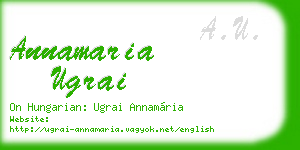 annamaria ugrai business card